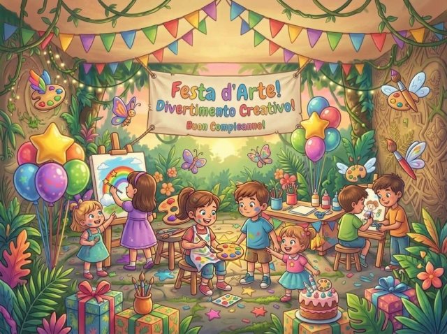 Allestimento di una festa a tema Arte