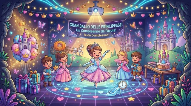 Allestimento di una festa a tema Principesse